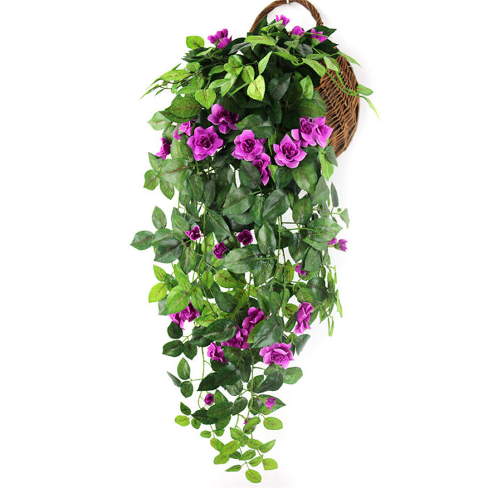 Wisteria & Violet Rose Artificial Flower Vine – Wedding & Home Decor