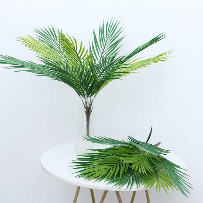 9-Head Iron Leaves Green Plant – Indoor Decoration