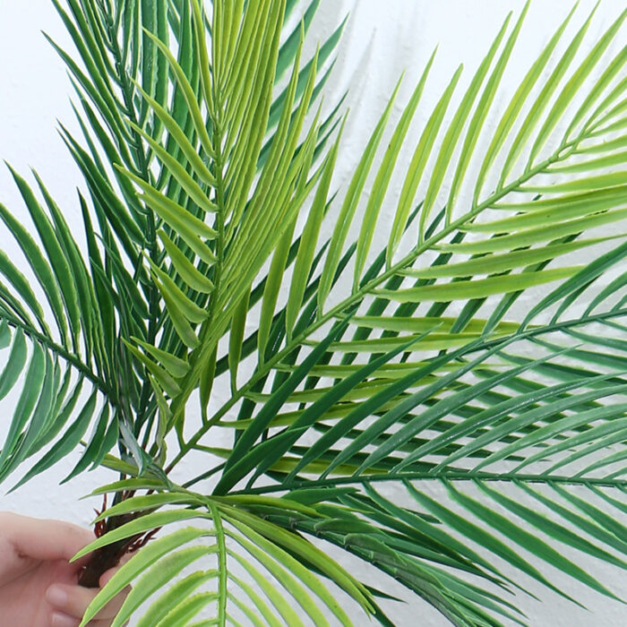 9-Head Iron Leaves Green Plant – Indoor Decoration - Image 4