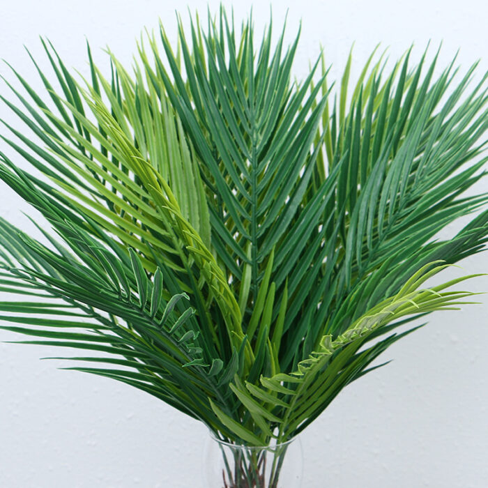 9-Head Iron Leaves Green Plant – Indoor Decoration - Image 3