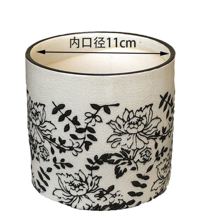 Middle Ancient Ceramic Flower Pot – French & Chinese Style Desktop Decoration - Image 2