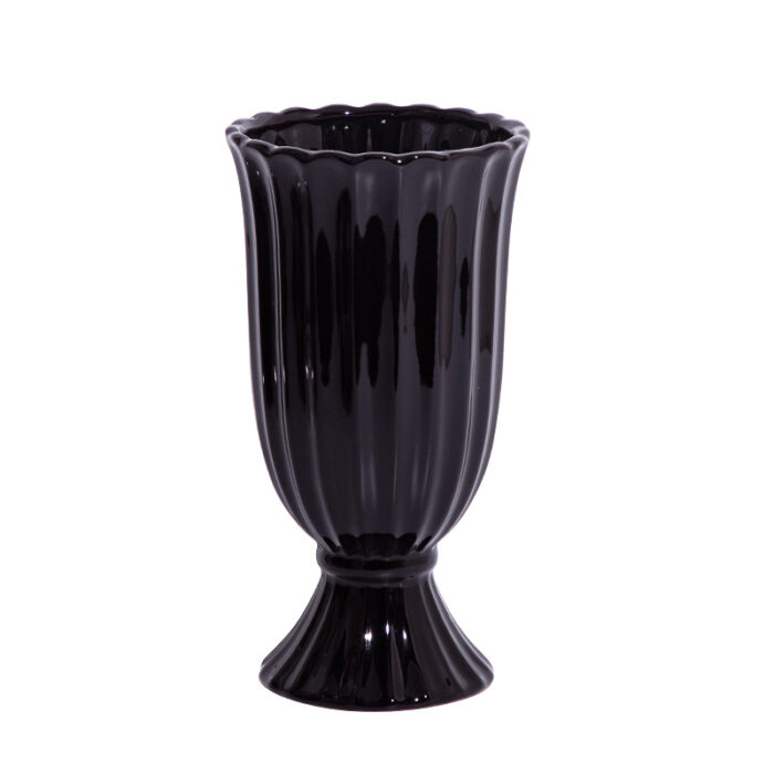 Roman Column Ceramic Vase – Simple French Style Flower Arranging Pot - Image 3