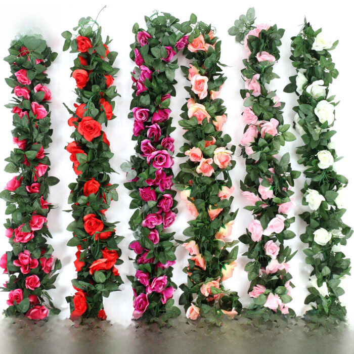 Artificial Rose Vine – Indoor Decoration & Shielding Plant - Image 3