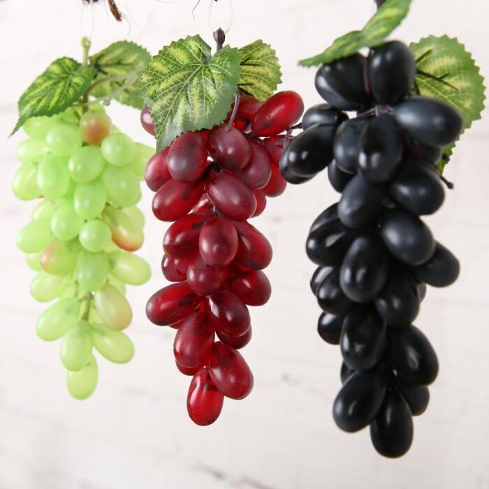 Simulation Grape String with Frost – Fake Fruit & Rattan Decoration - Image 2