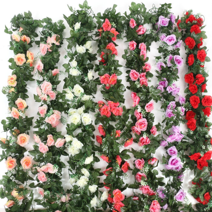 Artificial Rose Vine – Indoor Decoration & Shielding Plant - Image 2